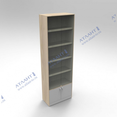 Витрина для вина с полками ЛДСП застекленная ВВП-18